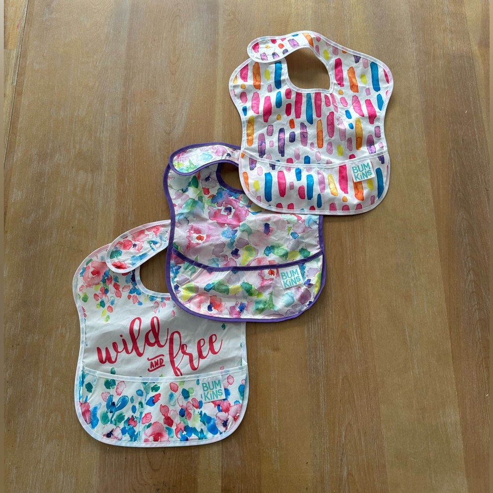Bumkins Girl Bibs - x3